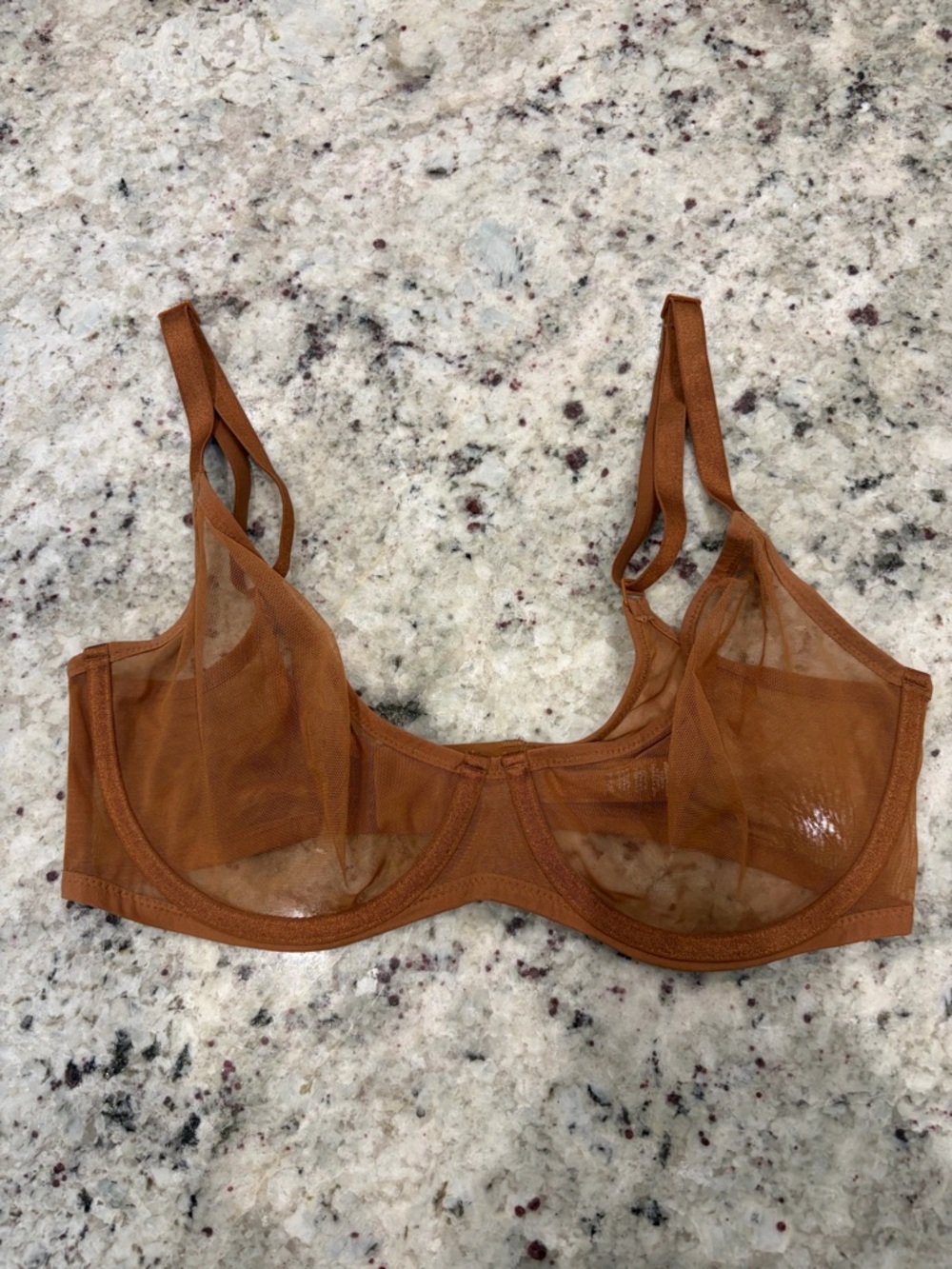 SKIMS Ultra Fine Mesh Scoop Bra - Bronze